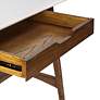 Avalon 48" Wide Pecan Wood Desk with Shelf