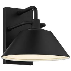 Avalon 8" High Black LED Outdoor Wall Light