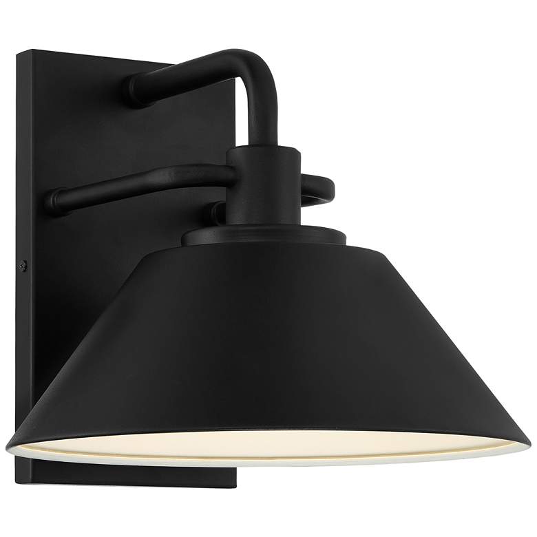 Image 1 Avalon 9 3/4" High Matte Black LED Outdoor Wall Light
