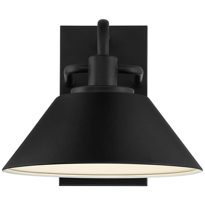 Image 3 Avalon 9 3/4" High Matte Black LED Outdoor Wall Light more views