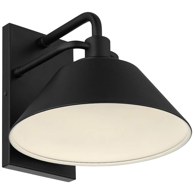 Image 4 Avalon 9 3/4" High Matte Black LED Outdoor Wall Light more views