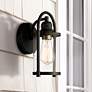 Avani 10 1/4" High Black and Brass Outdoor Wall Light Set of 2
