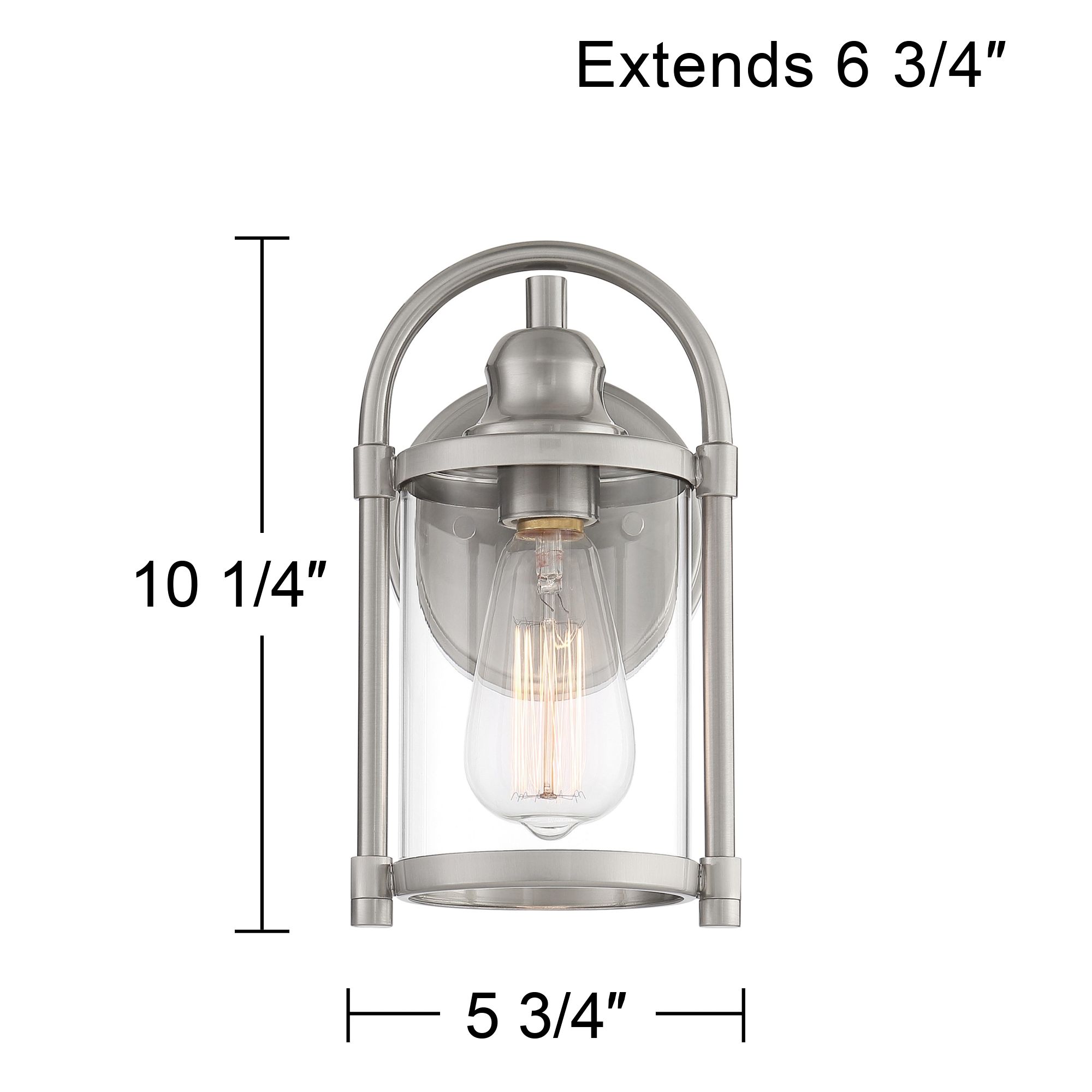 Avani 10 1/4" High Brushed Nickel Indoor/Outdoor Wall Light Set of 2