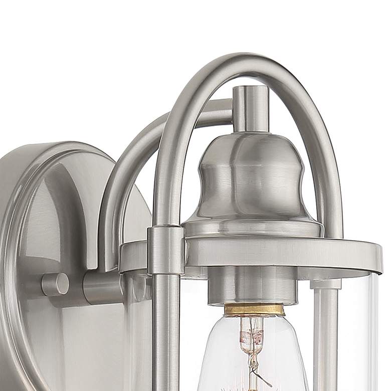 Avani 10 1/4&quot; High Brushed Nickel Outdoor Wall Light more views