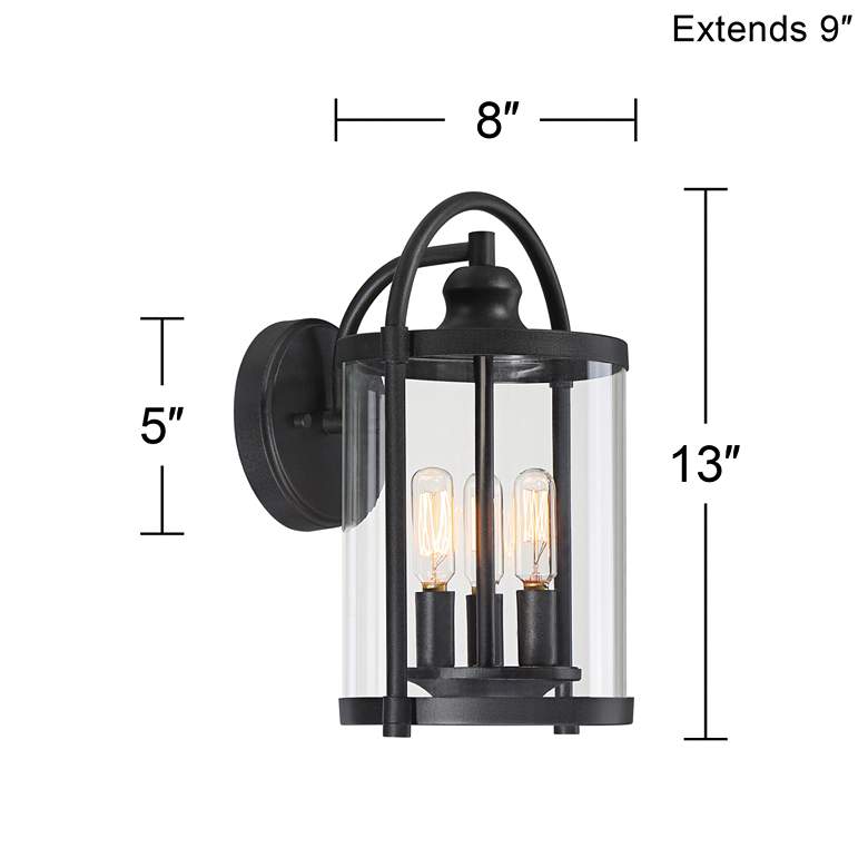 Image 6 Avani 13 inch High Black Outdoor Wall Light more views