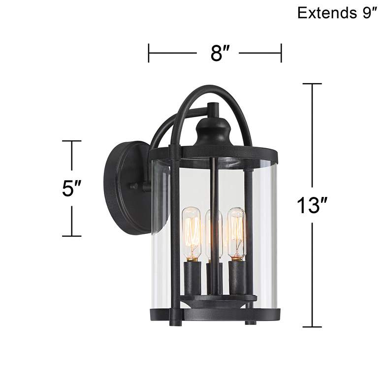 Image 6 Avani 13" High Black Outdoor Wall Light more views