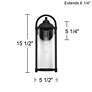 7_Avani 15 1/2" High Black Outdoor Wall Light more views