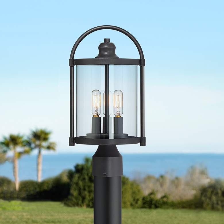 Image 1 Avani 15 3/4 inch High Black Outdoor Post Light