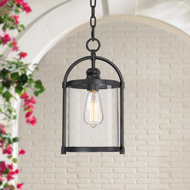 Image 1 Avani 15 inch High Black Outdoor Hanging Light