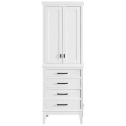 Avanity 71&quot; High Madison White 4-Drawer 2-Door Linen Cabinet