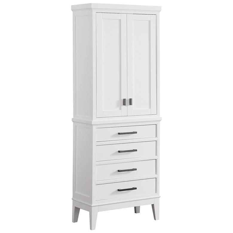 Image 2 Avanity 71" High Madison White 4-Drawer 2-Door Linen Cabinet more views