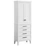 Avanity 71" High Madison White 4-Drawer 2-Door Linen Cabinet