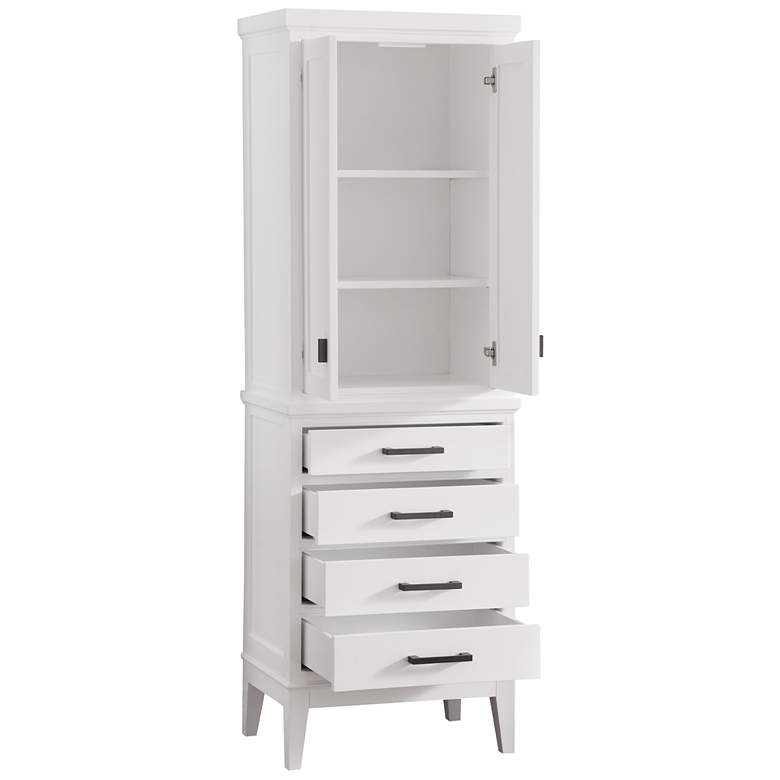 Image 3 Avanity 71" High Madison White 4-Drawer 2-Door Linen Cabinet more views