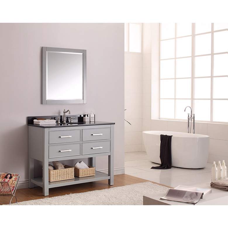 Image 4 Avanity Brooks 42" Black Top Gray Single Sink Vanity more views