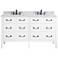 Avanity Delano White 61" Carrara-Top Double Sink Vanity