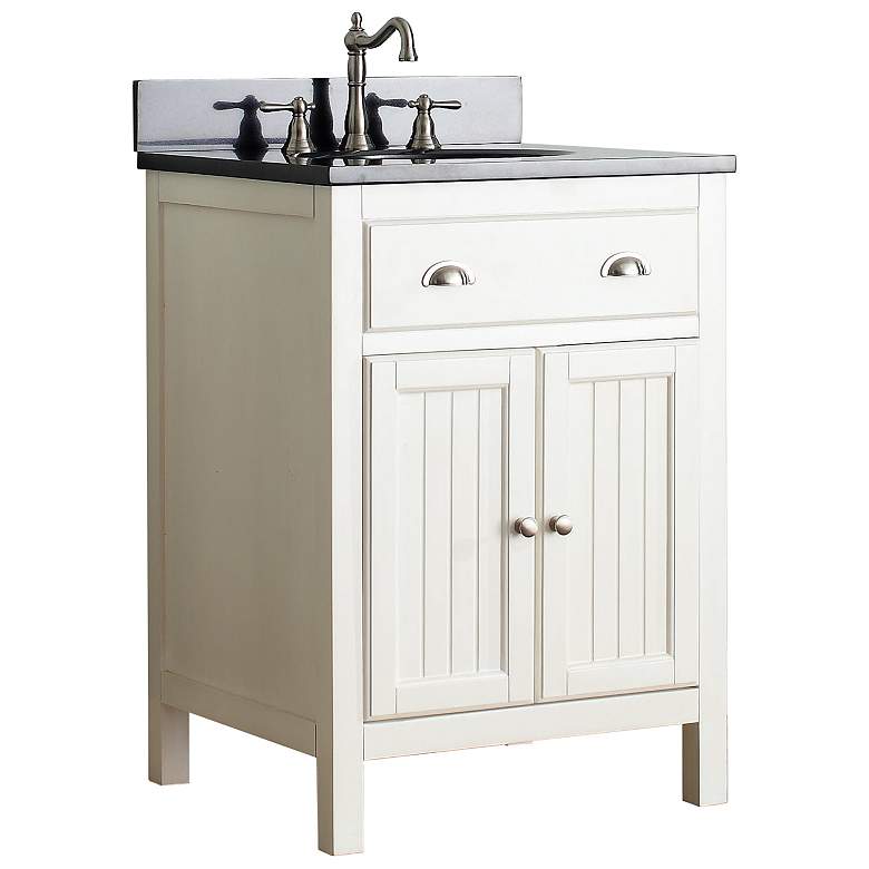 Image 1 Avanity Hamilton 24" Black Top French White Vanity