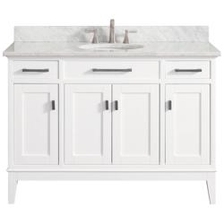 Avanity Madison 49&quot; Marble-Top White Single Sink Vanity