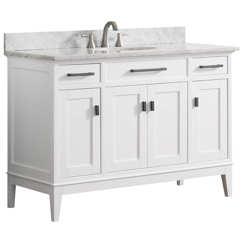 Avanity Madison 49&quot; Marble-Top White Single Sink Vanity more views