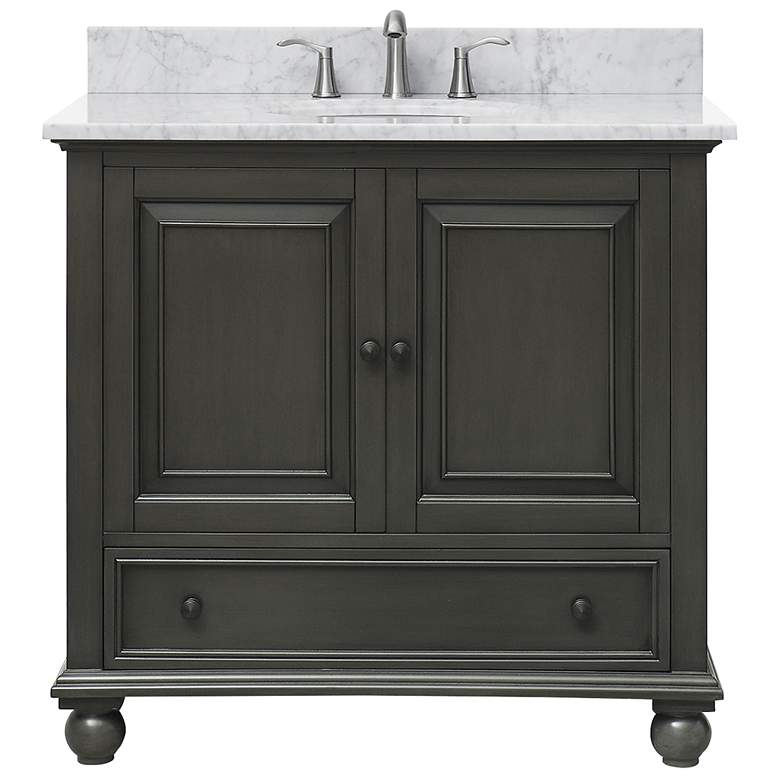 Image 2 Avanity Thompson Charcoal 37" Marble Single Sink Vanity