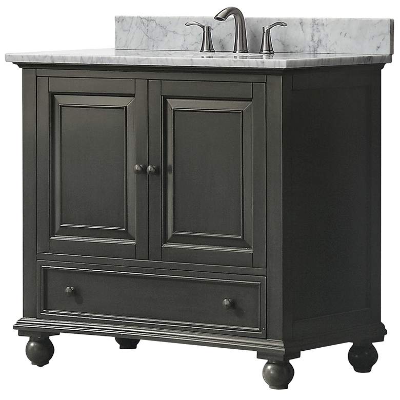 Image 3 Avanity Thompson Charcoal 37 inch Marble Single Sink Vanity more views