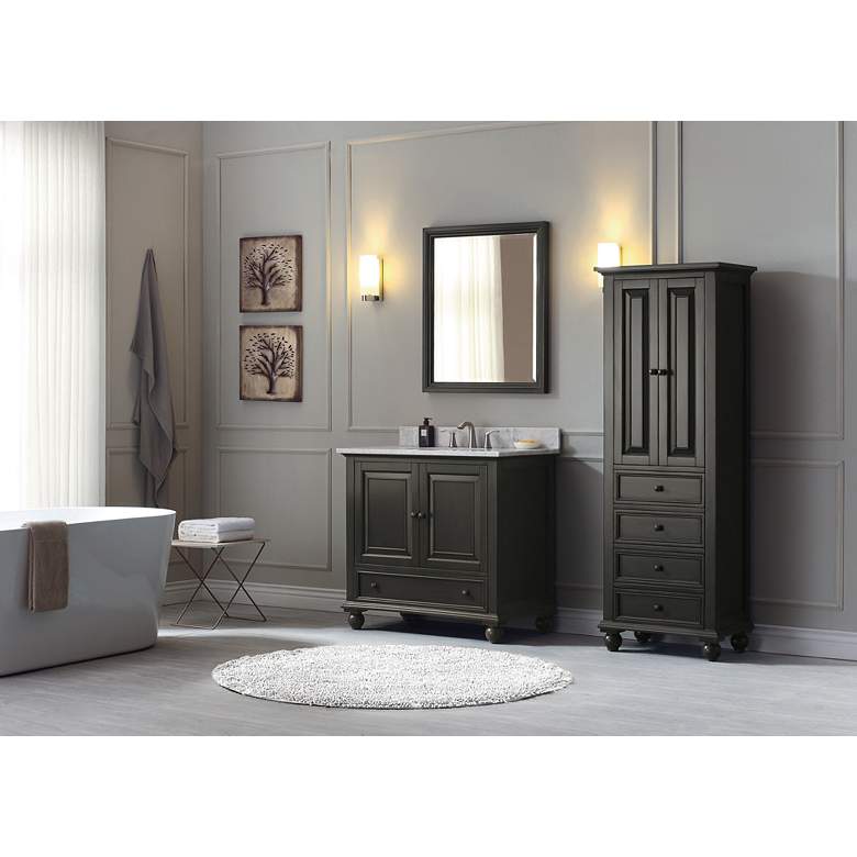 Image 7 Avanity Thompson Charcoal 37 inch Marble Single Sink Vanity more views