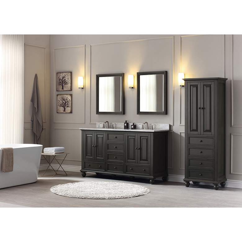 Avanity Thompson Charcoal 61&quot; Marble Double Sink Vanity more views