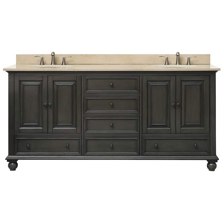 Image 1 Avanity Thompson Charcoal 73" Galala Double Sink Vanity