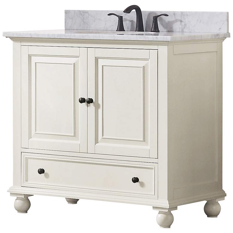 Image 3 Avanity Thompson White 37" Marble-Top Single Sink Vanity more views