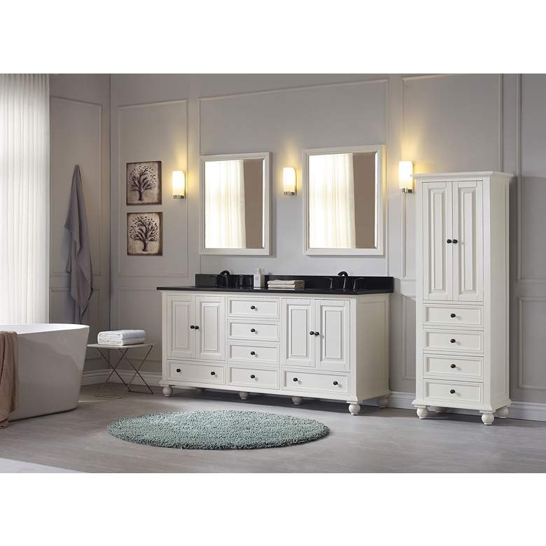 Avanity Thompson White 73 inch Granite-Top Double Sink Vanity more views