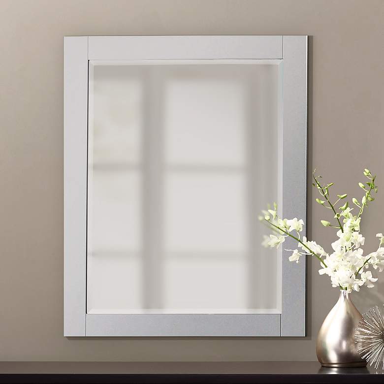 Image 1 Avanity White 24 inch x 30 inch Decorative Vanity Mirror