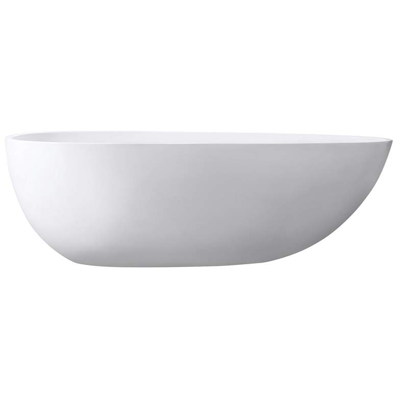 Image 1 Avanity White Acrylic 67 inch Rounded Free-Standing Bathtub
