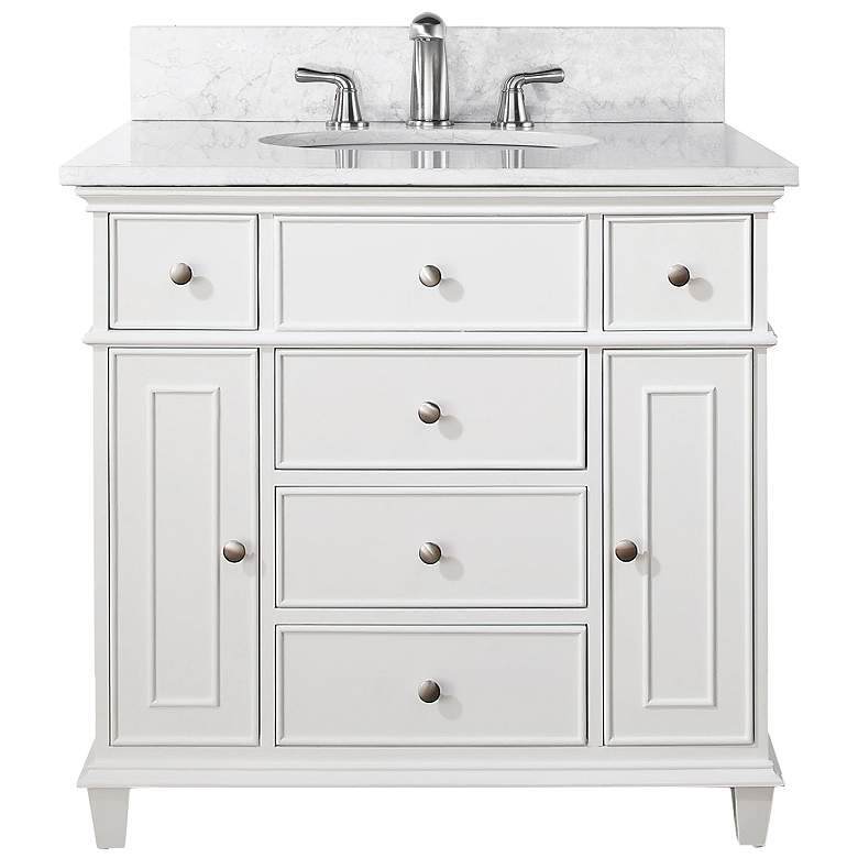 Image 1 Avanity Windsor 36 inch Wide White Sink Vanity