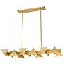 Avante 12-Light Geometric Triangular Aged Brass Linear Pendant
