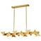 Avante 12-Light Geometric Triangular Aged Brass Linear Pendant