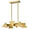 Avante 6-Light Geometric Triangular Aged Brass Linear Pendant