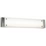 Avanti 28" Integrated LED Vanity - Satin Nickel Finish - White Shade