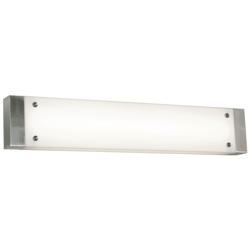 Avanti 28&quot; Integrated LED Vanity - Satin Nickel Finish - White Shade