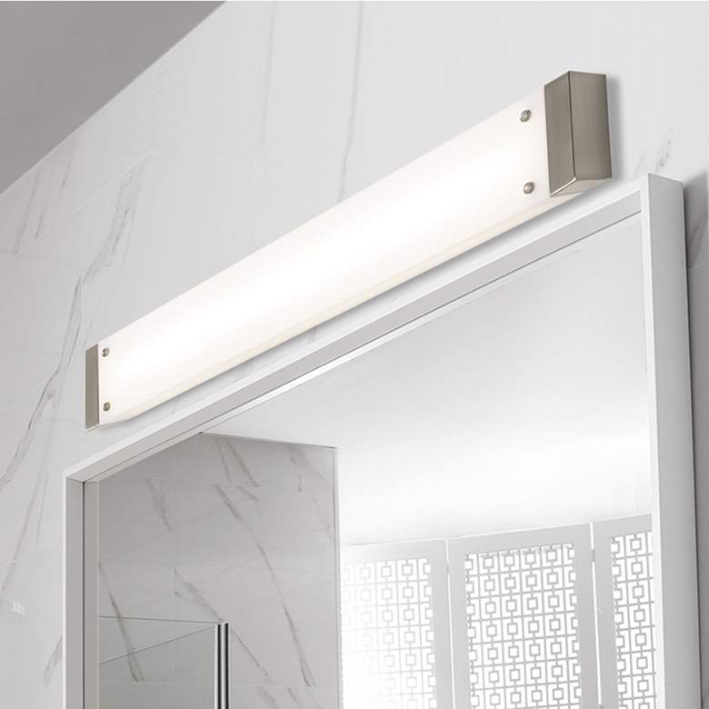 Image 1 Avanti 28" Integrated LED Vanity - Satin Nickel Finish - White Shade