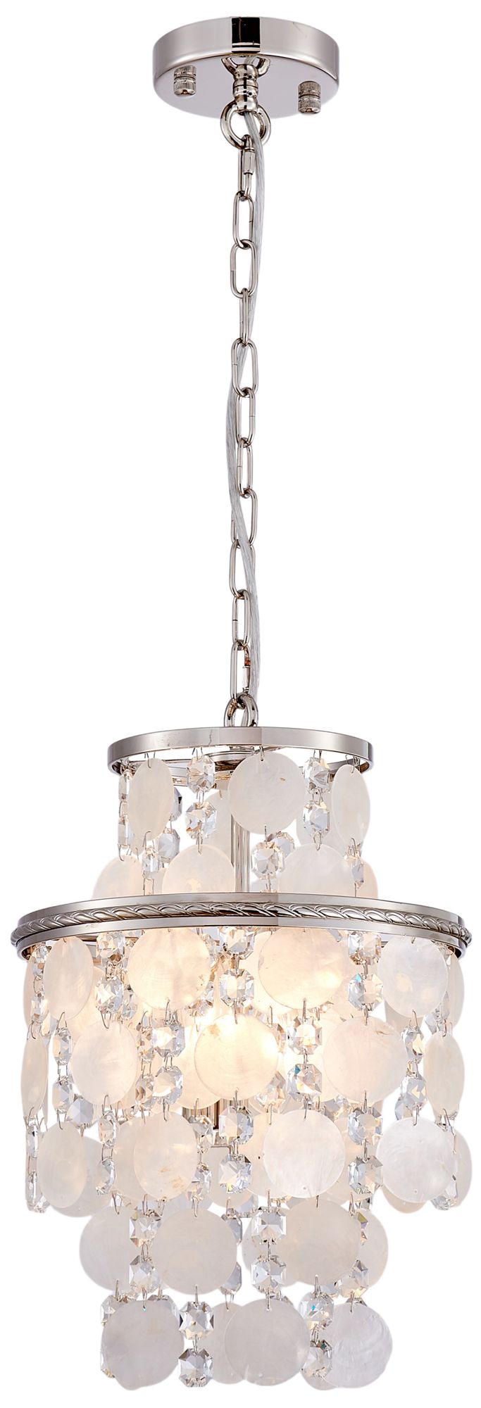 Avara 11" Wide 2-Light Polished Nickel Pendant