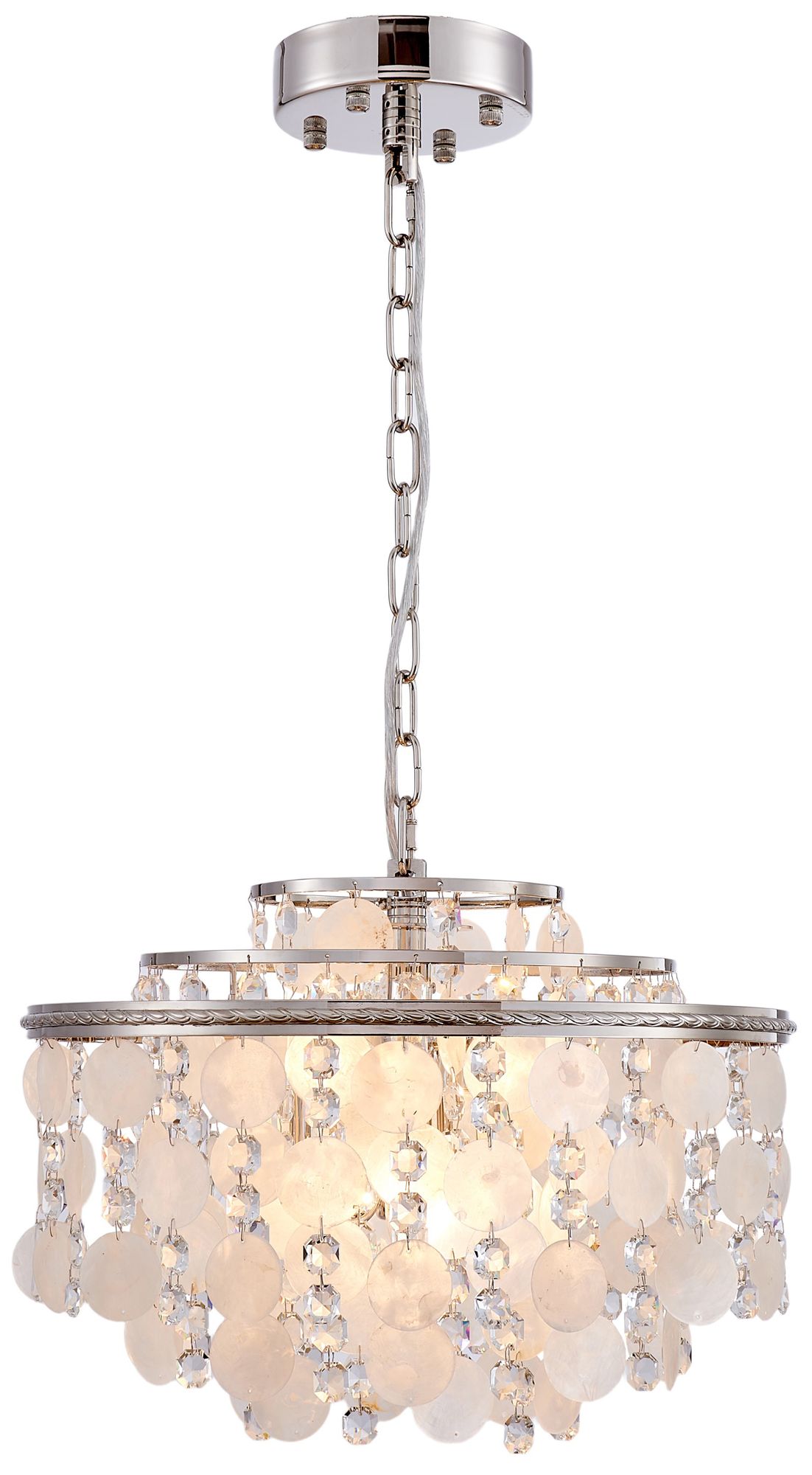 Avara 18" Wide 6-Light Polished Nickel Chandelier