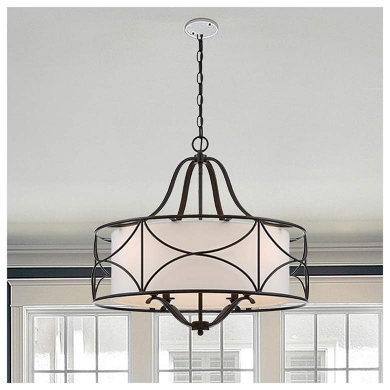 Image 1 Avara 24" Wide Oil-Rubbed Bronze Chandelier