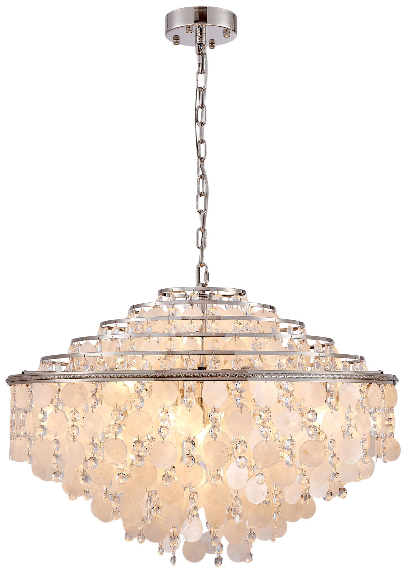 Avara 33" Wide 24-Light Polished Nickel Chandelier