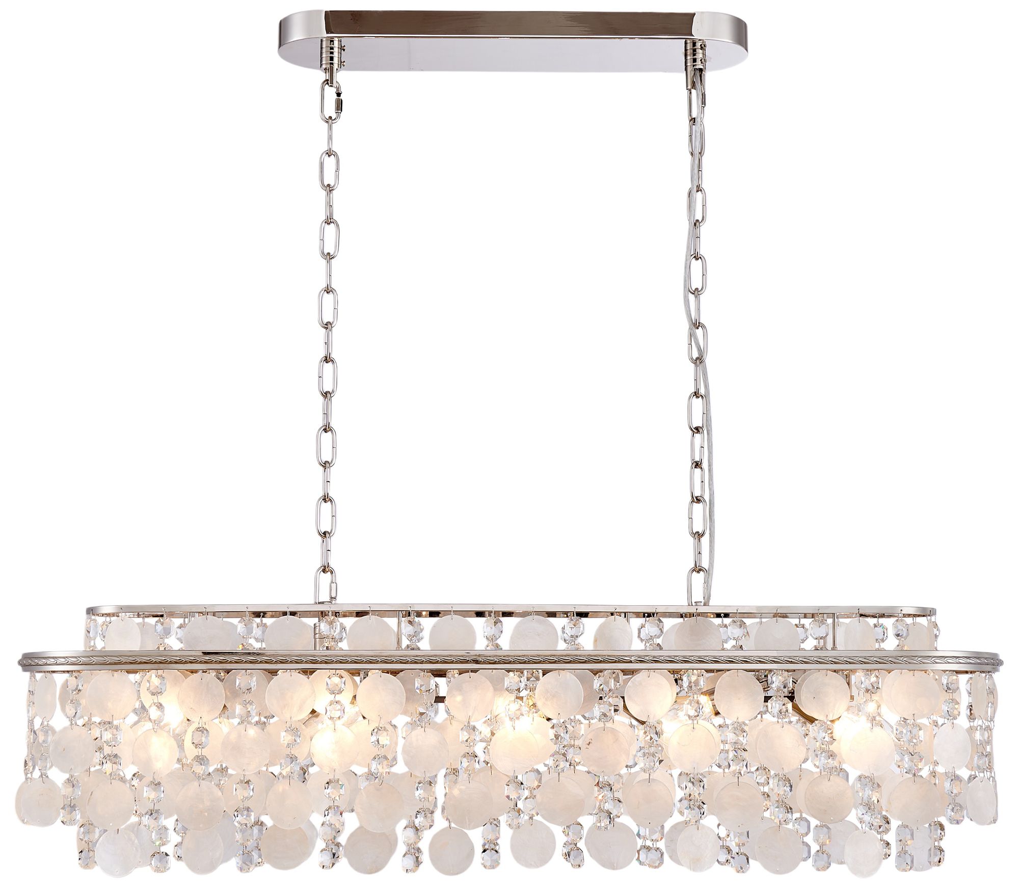 Avara 41" Wide 10-Light Polished Nickel Chandelier