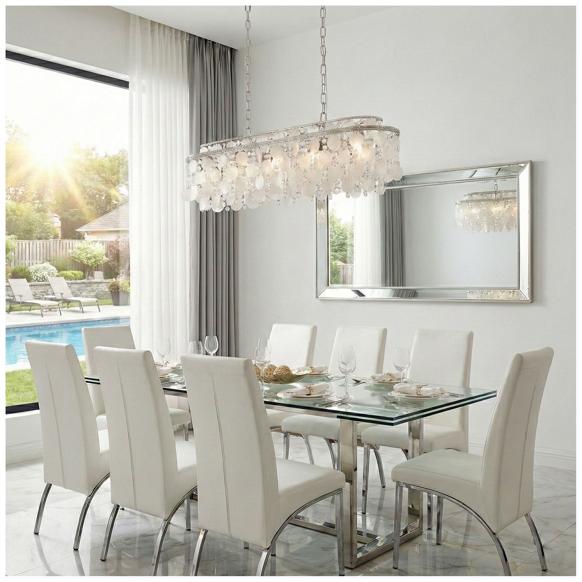 Image 4 Avara 41" Wide 10-Light Polished Nickel Chandelier more views