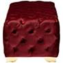 3_Avara 48" Wide Burgundy Fabric Button Tufted Bench Ottoman more views
