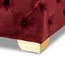 5_Avara 48" Wide Burgundy Fabric Button Tufted Bench Ottoman more views