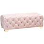 1_Avara 48" Wide Light Pink Fabric Button Tufted Bench Ottoman