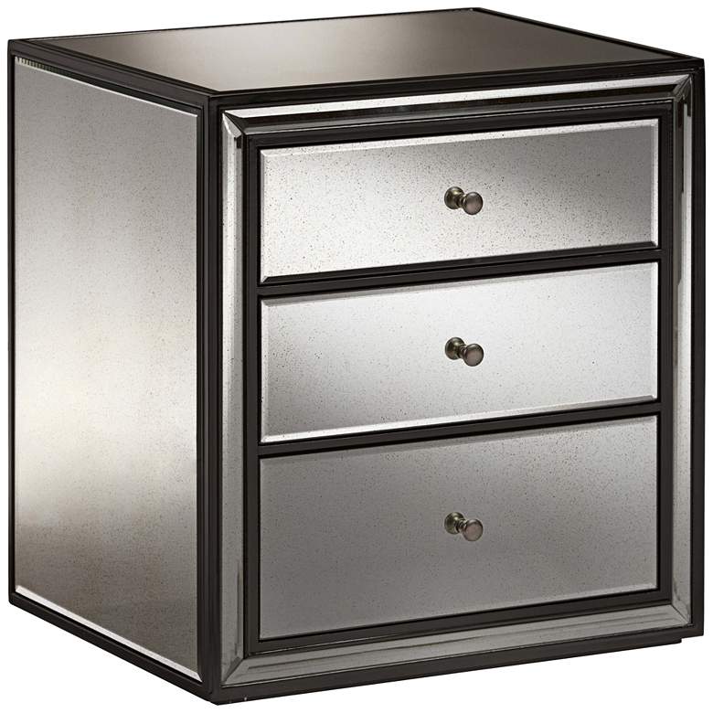 Image 1 Avatar Art Deco Style Mirrored 3-Drawer Chest