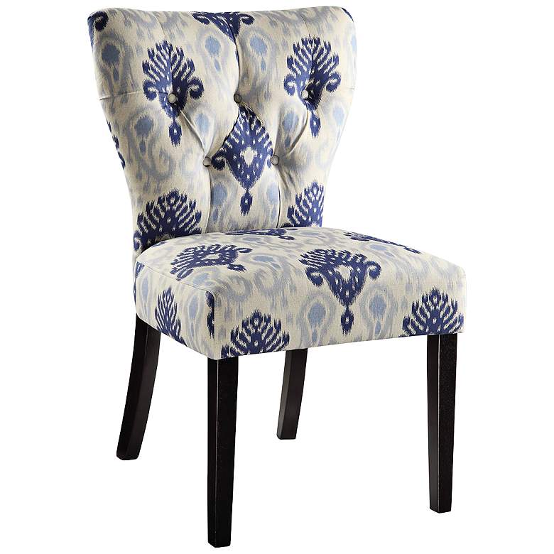 Image 1 Ave Six&#174; Andrew Medallion Ikat Blue Accent Chair