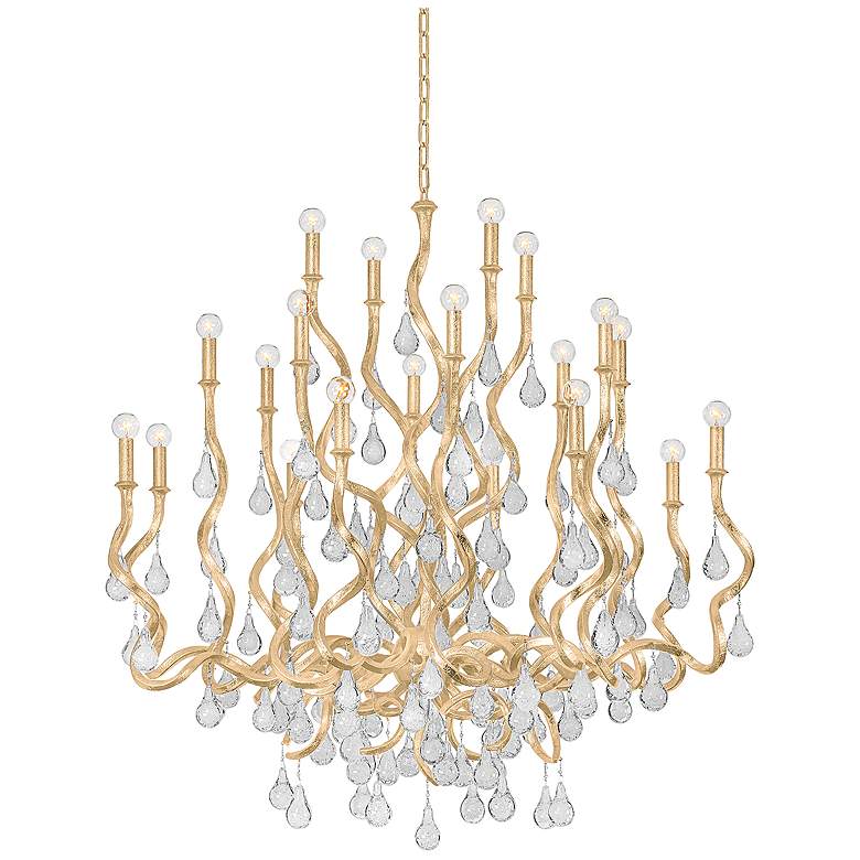 Image 1 Aveline Gold Leaf 20 Light Chandelier
